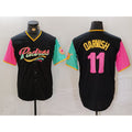 San Diego Padres #11 Yu Darvish Black HOLBERT Fashion Jersey