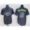 Tampa Bay Rays #18 Shane McClanahan Charcoal HOLBERT 2024 City Connect Limited Stitched Jersey
