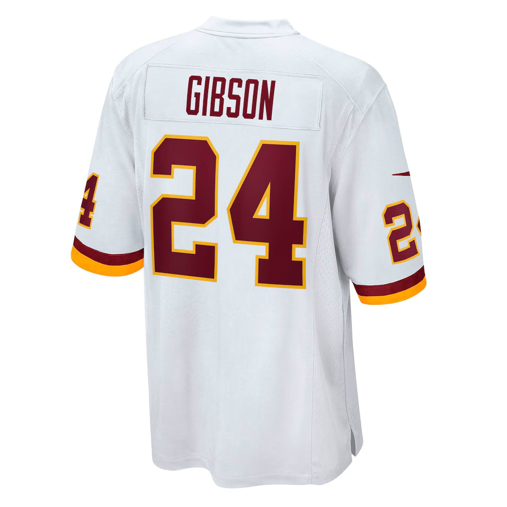 W.Football Team #24 Antonio Gibson White HOLBERT Game Player Jersey