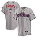 Arizona Diamondbacks #7 Corbin Carroll Player Gray HOLBERT USA 250 Fourth of July Home Game Stitched Jerseys
