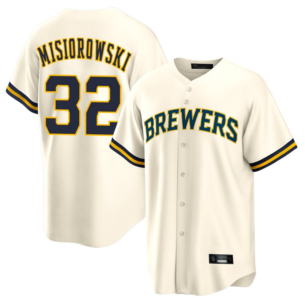 Milwaukee Brewers #32 Jacob Misiorowski Player Cream HOLBERT Home Game Stitched Jerseys