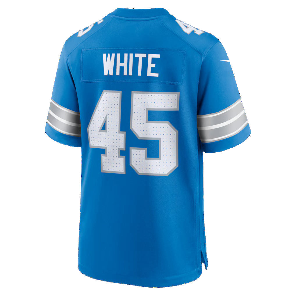 D.Lions #45 Devin White Blue Team Game Jersey HOLBERT