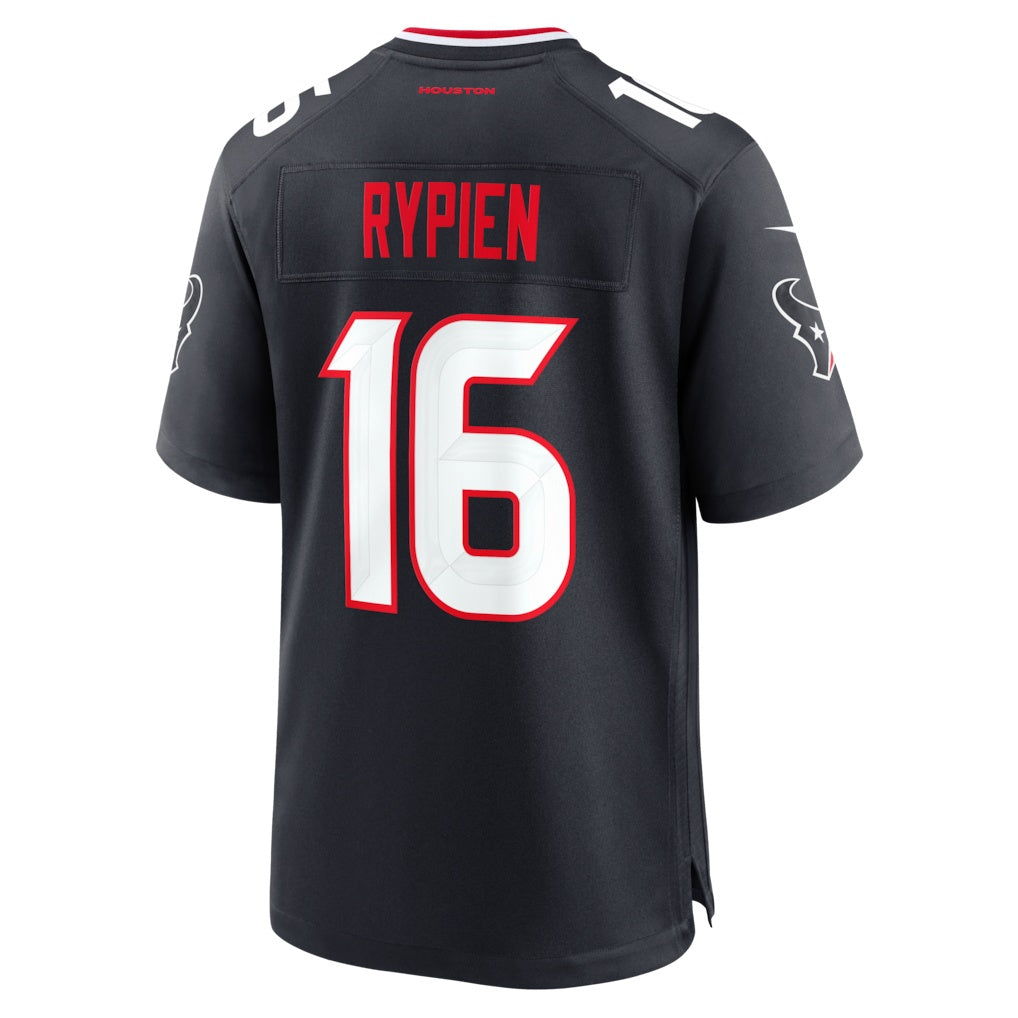 H.Texans #16 Brett Rypien Navy Team Game Jersey HOLBERT