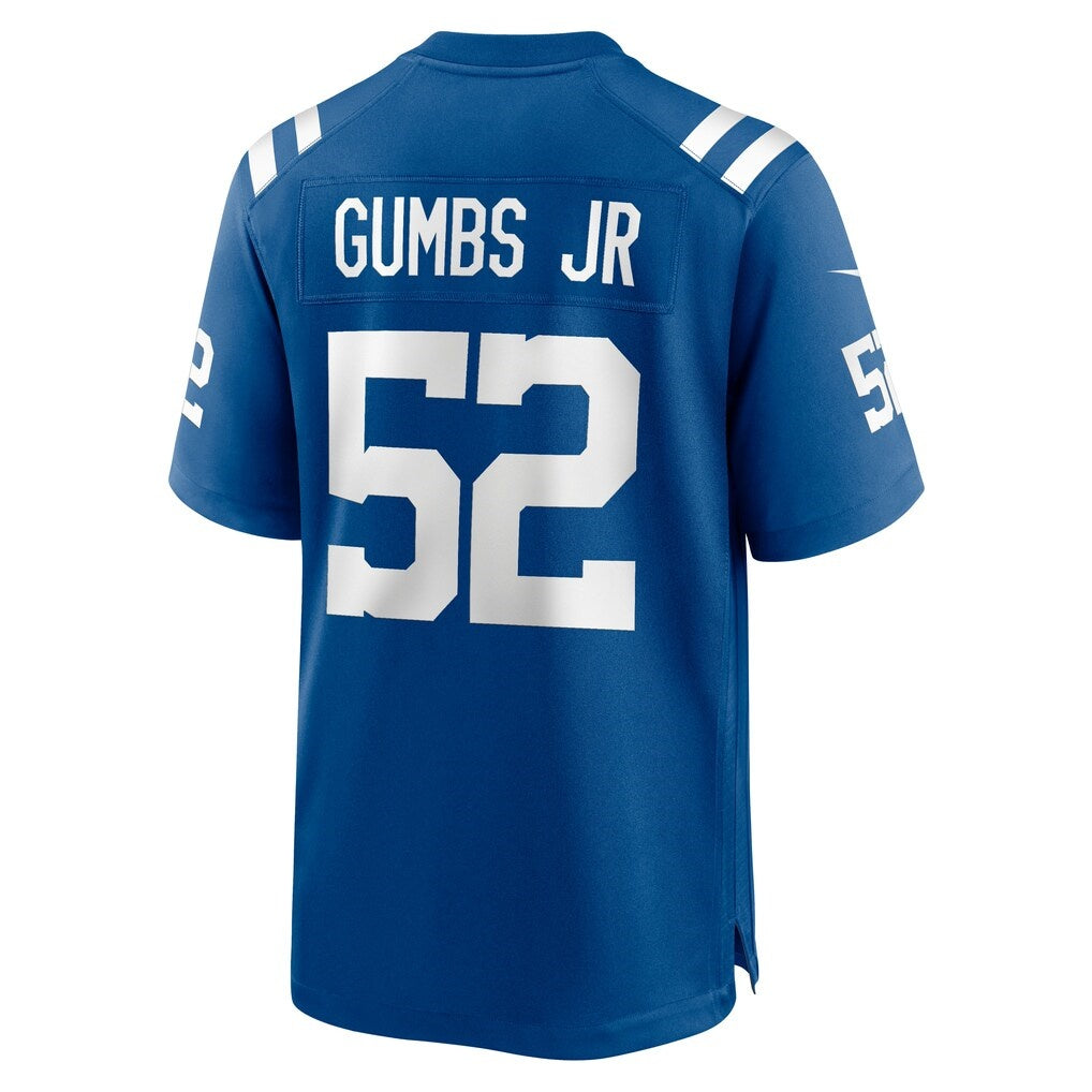 IN.Colts #52 George Gumbs Jr. Royal Team Game Jersey HOLBERT