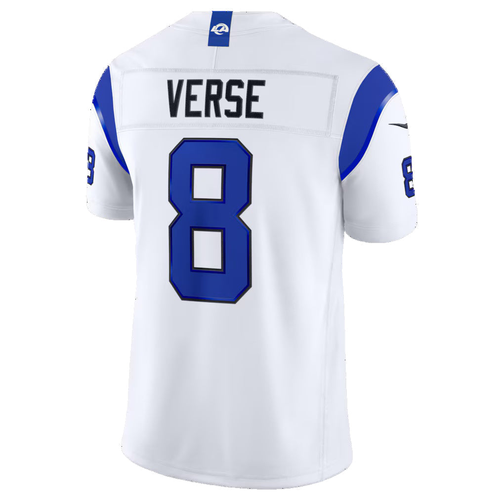 LA.Rams #8 Jared Verse White Alternate Fearsome White Vapor F.U.S.E. Stitched Limited Jersey HOLBERT