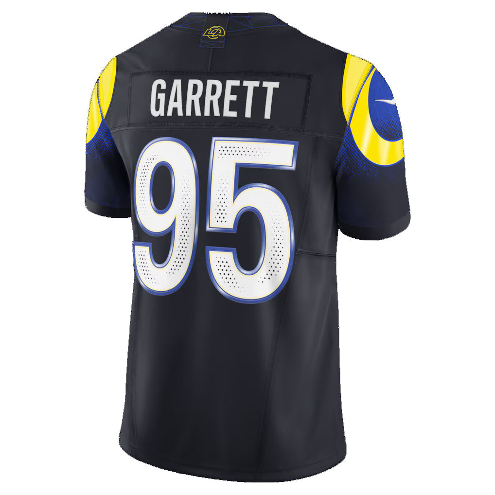 LA.Rams #95 Myles Garrett Dark Blue Rivalries Collection Stitched Limited Jersey HOLBERT
