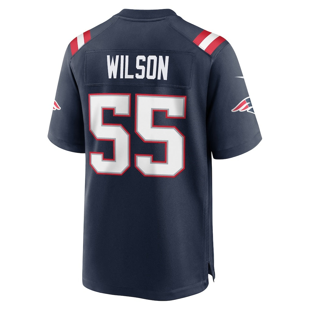 NE.Patriots #55 Jared Wilson Navy Team Game Jersey HOLBERT