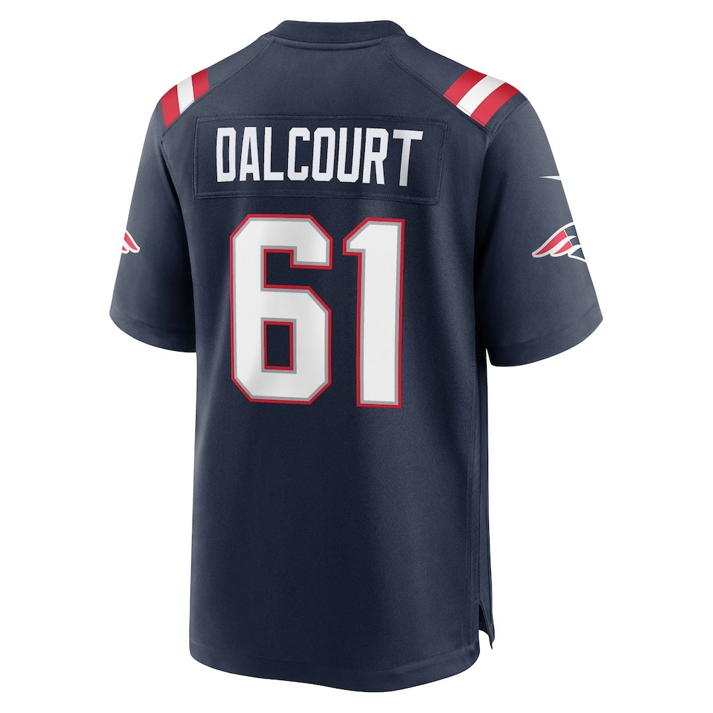 NE.Patriots #61 Darrian Dalcourt Navy Team Game Jersey HOLBERT