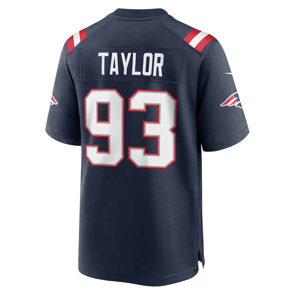 NE.Patriots #93 Leonard Taylor Navy Team Game Jersey HOLBERT