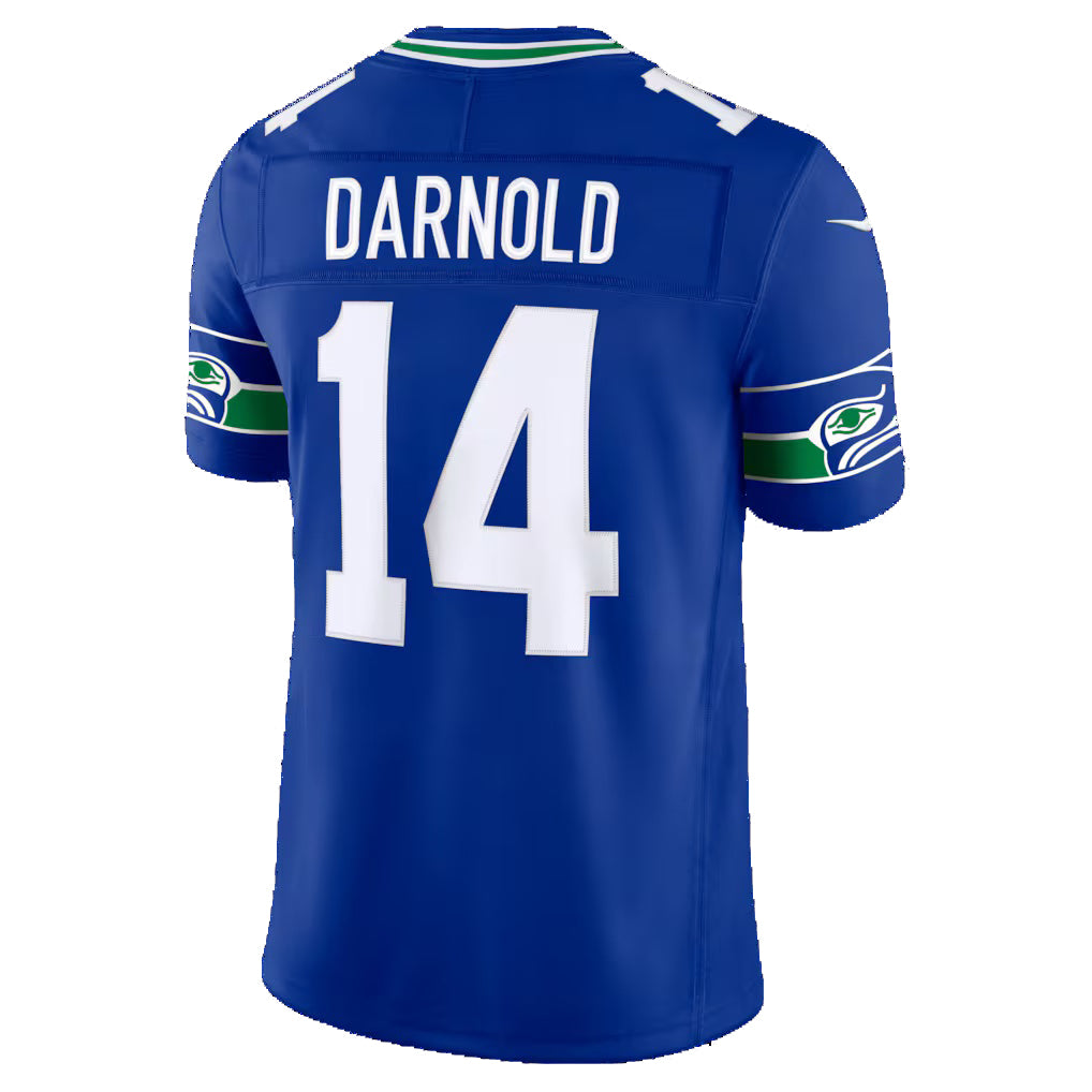 S.Seahawks #14 Sam Darnold Royal Alternate Vapor F.U.S.E. Stitched Limited Jersey HOLBERT