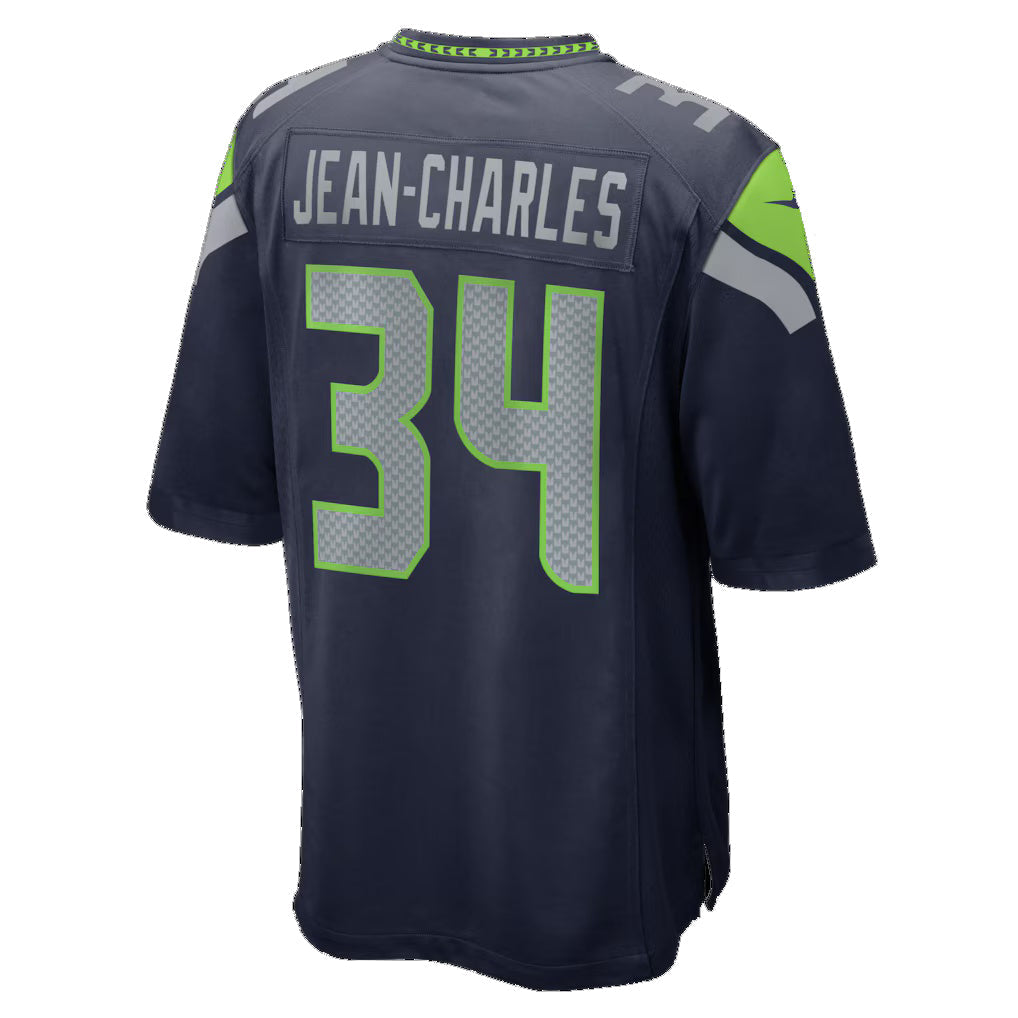 S.Seahawks #34 Shemar Jean-Charles College Navy Team Game Jersey HOLBERT