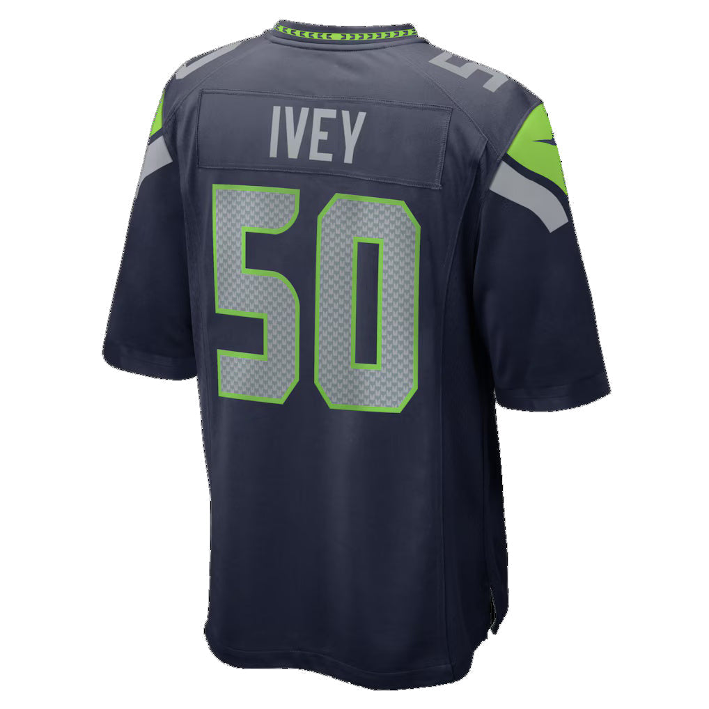 S.Seahawks #50 Jared Ivey College Navy Team Game Jersey HOLBERT