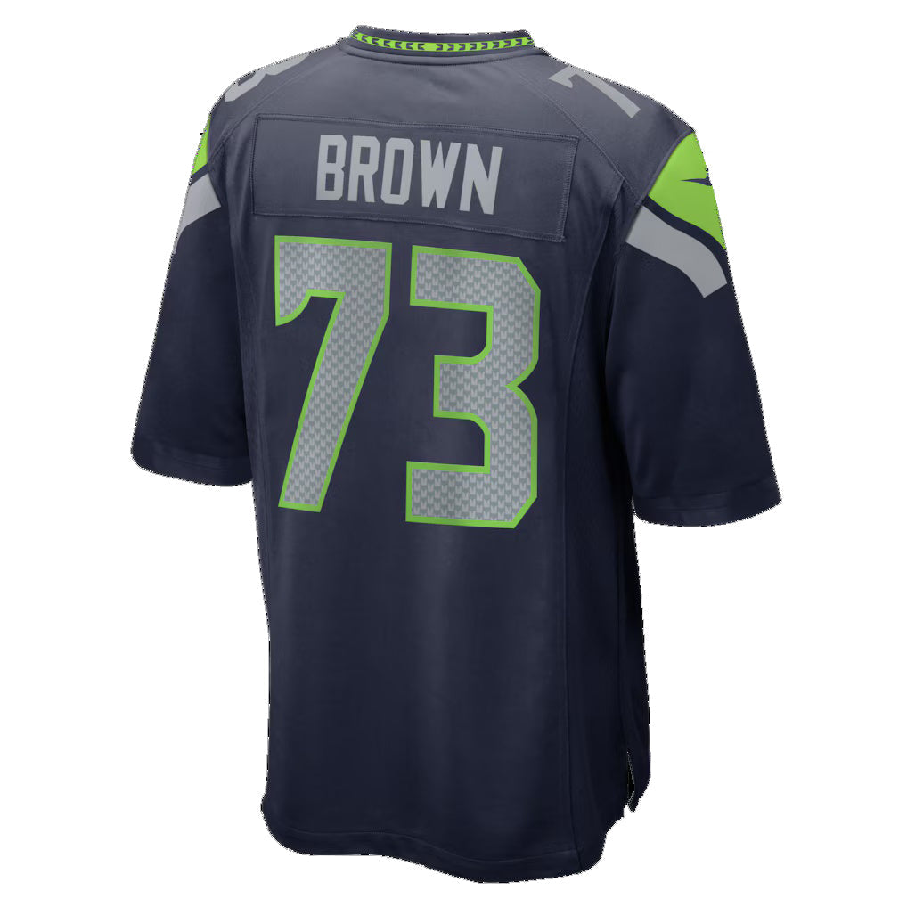S.Seahawks #73 Logan Brown College Navy Team Game Jersey HOLBERT
