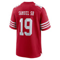SF.49ers #19 Deebo Samuel Sr Scarlet Team Game Jersey HOLBERT