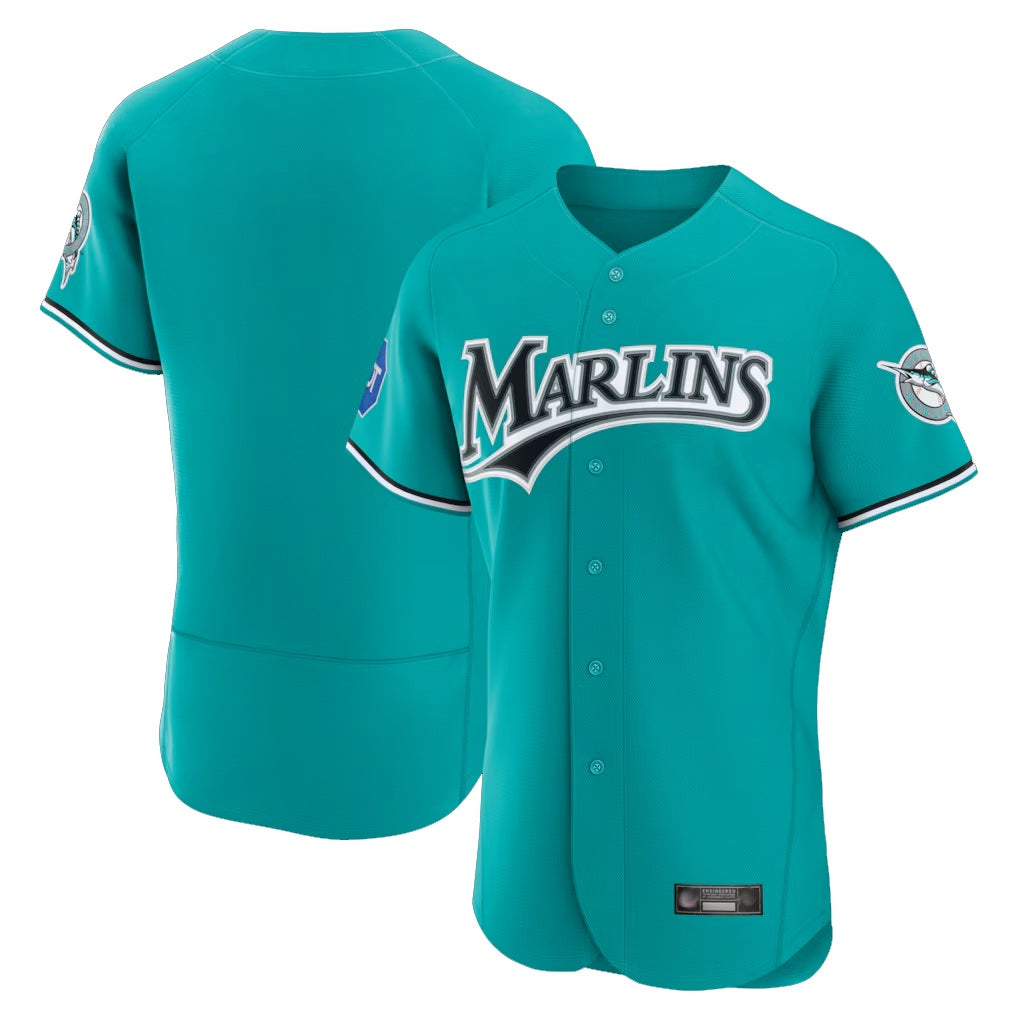 Miami Marlins Blank Player Teal HOLBERT Mitchell & Ness Cooperstown Collection Limited Elite Stitched Jerseys