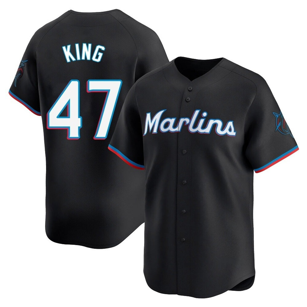 Miami Marlins #47 John King Player Black HOLBERT Home Limited Stitched Jerseys