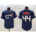 Houston Astros #44 Yordan Alvarez Navy HOLBERT 2025 City Connect With Texas Patch Limited Stitched Jersey