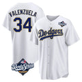 Los Angeles Dodgers #34 Fernando Valenzuela Player Gold White HOLBERT World Series 2026 Collection Stadium Game Stitched Jerseys