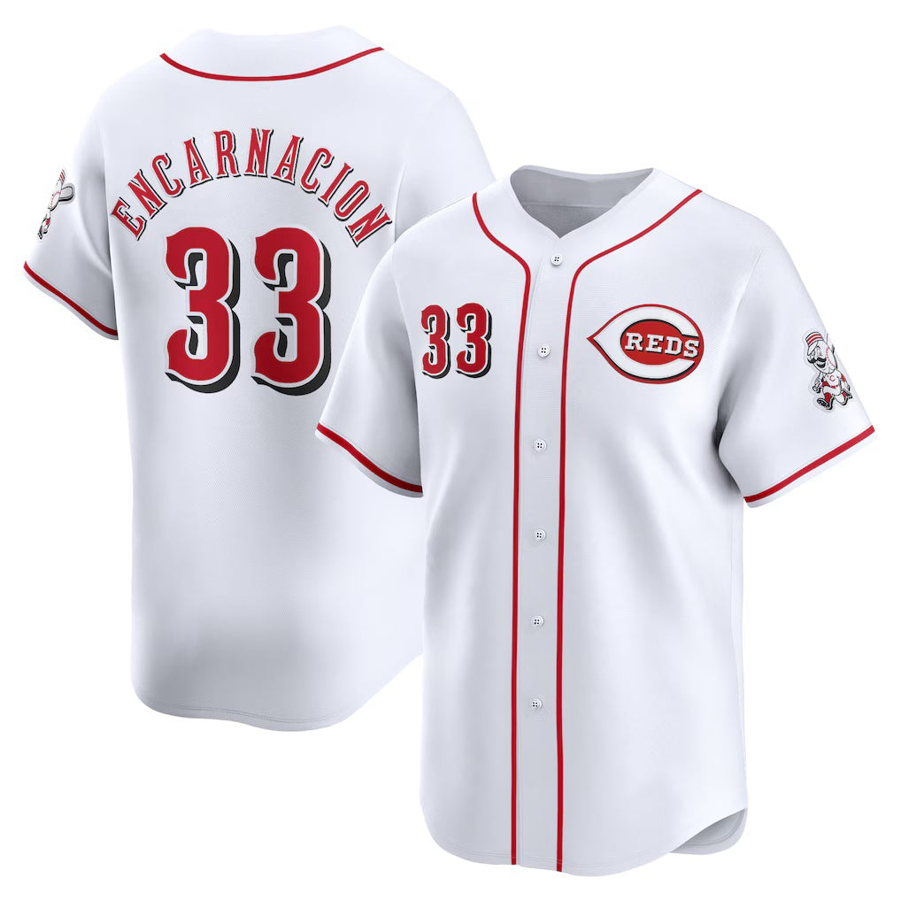 Cincinnati Reds #33 Christian Encarnacion-Strand White HOLBERT Home Limited Player Jersey