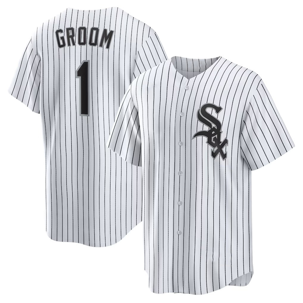 Chicago White Sox White HOLBERT #1 Groom Home Replica Jersey