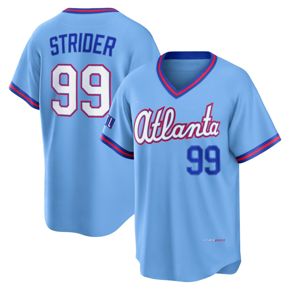 Atlanta Braves #99 Spencer Strider Powder Blue HOLBERT 2026 City Connect Stadium Jersey