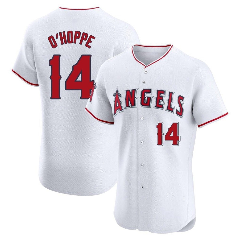 Los Angeles Angels #14 Logan O'Hoppe Player White HOLBERT Limited Elite Stitched Home Jerseys