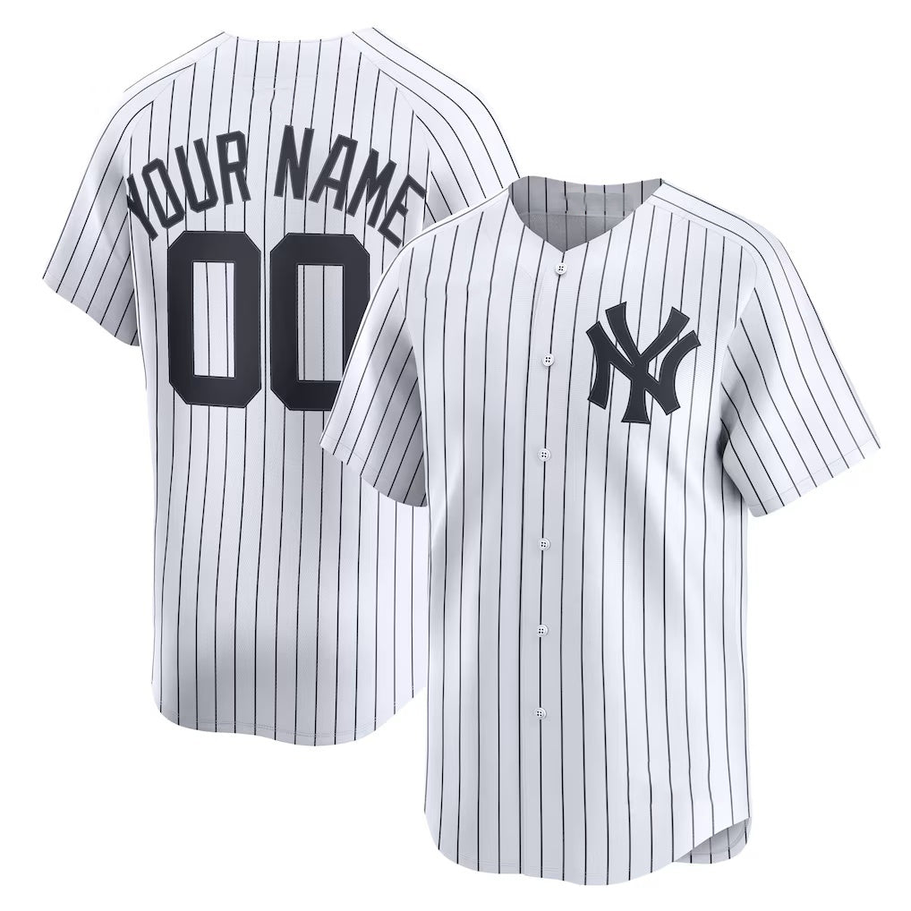 Custom New York Yankees White HOLBERT Home Limited Jersey