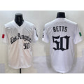 Los Angeles Dodgers #50 Mookie Betts White HOLBERT Mexico 2025 LA Gothic Style With Fernando Patch Vapor Premier Limited Stitched Jersey