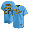 Milwaukee Brewers #22 Christian Yelich Player Light Blue HOLBERT City Connect Home Limited Stitched Jerseys