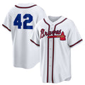 Atlanta Braves #42 Jackie Robinson White HOLBERT Home 2025 Day Replica Jersey