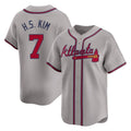 Atlanta Braves #7 Ha-Seong Kim Player Gray HOLBERT Limited Home Game Stitched Jerseys