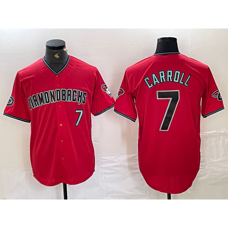 Arizona Diamondbacks #7 Corbin Carroll Red HOLBERT 2024 Cool Base Stitched Jersey