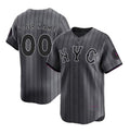 Custom New York Mets Graphite HOLBERT 2024 City Connect Limited Stitched Jersey