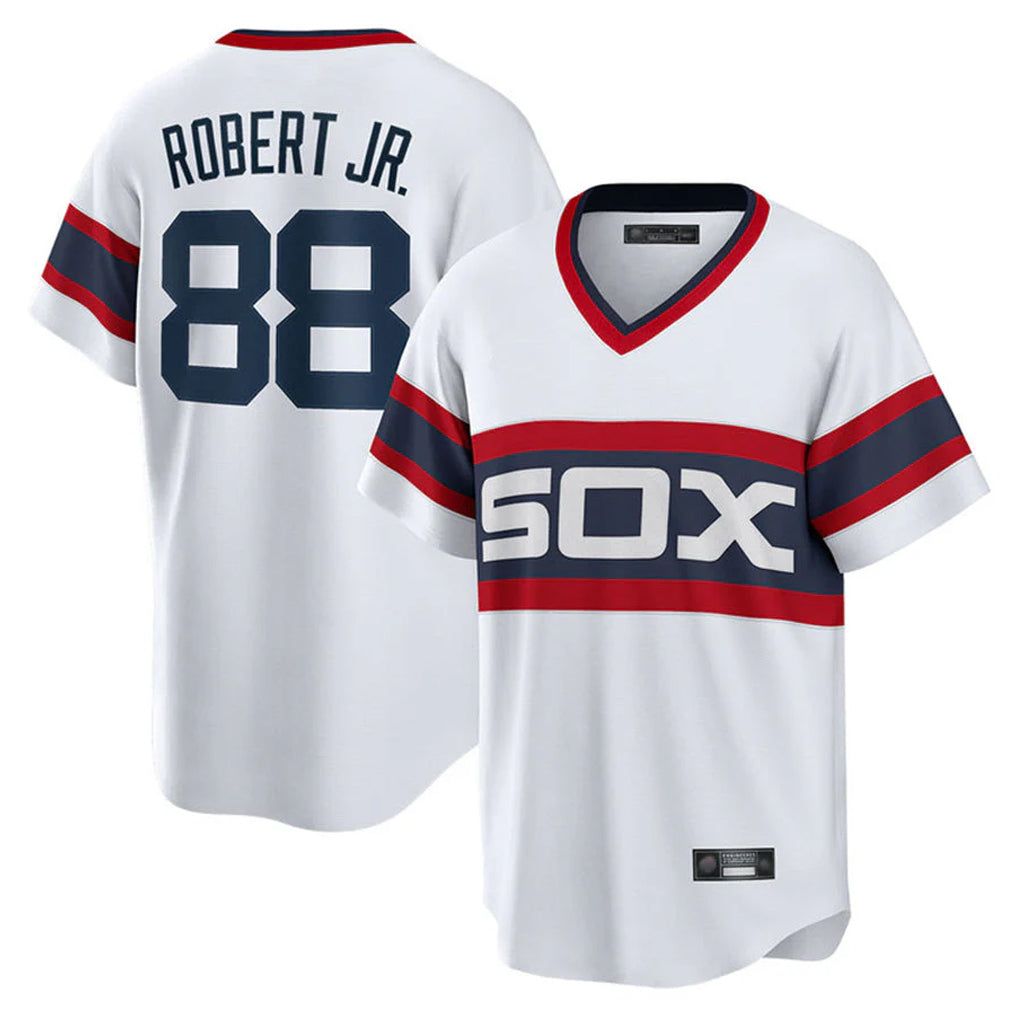 Chicago White Sox #88 Luis Robert Jr Player White HOLBERT T-shirt Home Game Stitched Jerseys