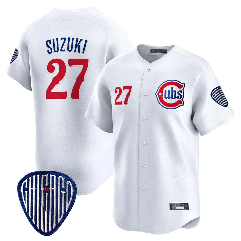 Chicago Cubs #27 Seiya Suzuki Player White HOLBERT Vapor Premier Limited Home Stitched Jerseys