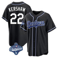 Los Angeles Dodgers #22 Clayton Kershaw Player Black HOLBERT World Series Meet Carbon Limited Home Stitched Jerseys