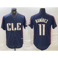 Cleveland Guardians #11 Jose Ramirez Navy HOLBERT 2024 City Connect Limited Stitched Jersey