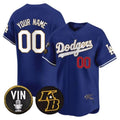 Custom Los Angeles Dodgers Vin Patch & Kobe Bryant Signature Vapor Premier Limited Jersey ¨C Royal HOLBERT