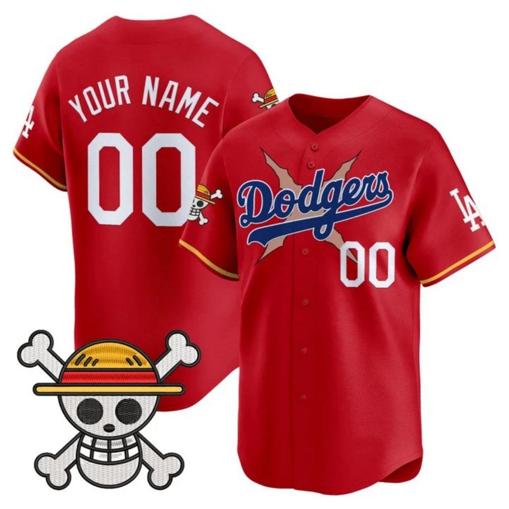 Custom Los Angeles Dodgers x One Piece Red HOLBERT 2025 Vapor Premier Limited Jersey - Stitched
