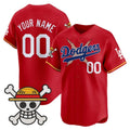Custom Los Angeles Dodgers x One Piece Red HOLBERT 2025 Vapor Premier Limited Jersey - Stitched