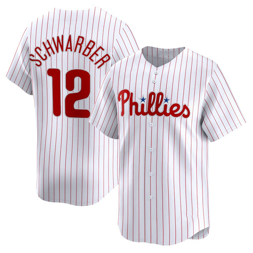 Philadelphia Phillies #12 Kyle Schwarber White HOLBERT Home Limited Player Jersey