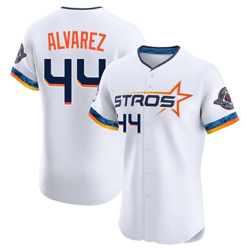 Houston Astros #44 Yordan Alvarez Player White HOLBERT City Connect Limited Elite Home Stitched Jerseys