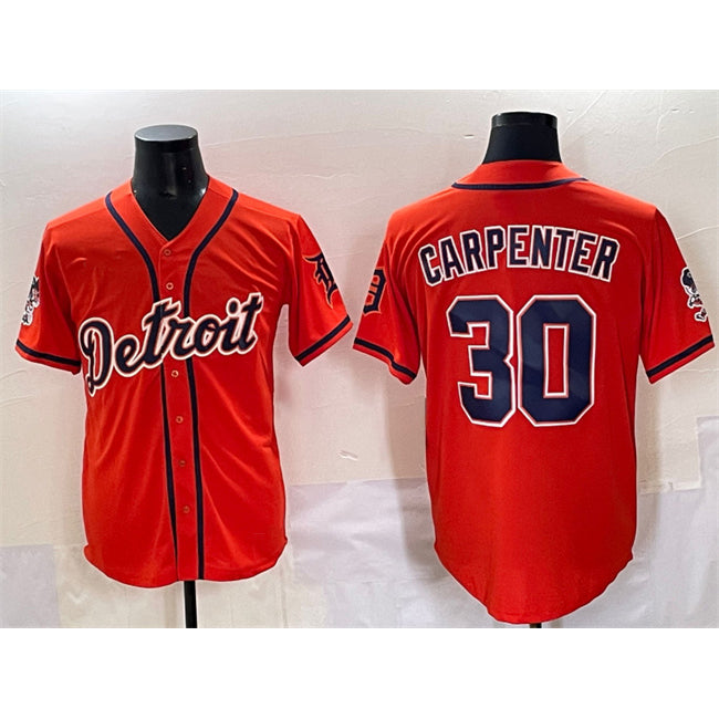 Detroit Tigers #30 Kerry Carpenter Orange HOLBERT With Patch Vapor Premier Limited Stitched Jersey