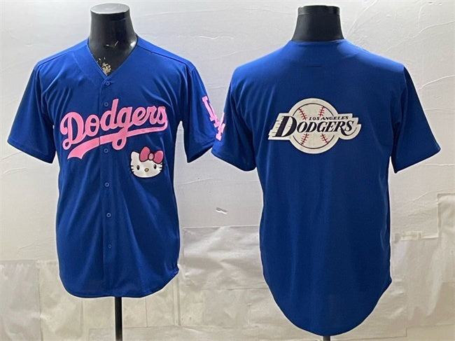 Los Angeles Dodgers Team Big Logo Royal HOLBERT Hello Kitty Night Stitched Jersey