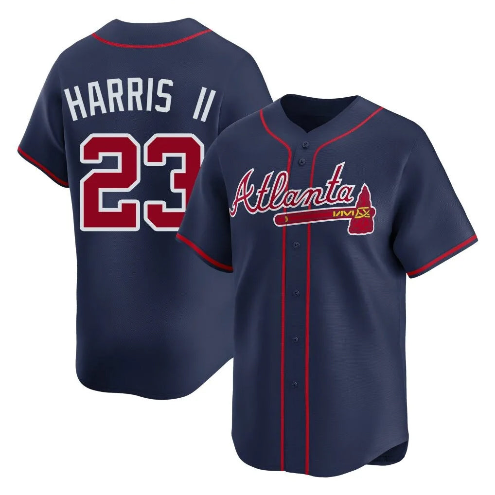 Atlanta Braves #23 Michael Harris II Player Navy HOLBERT Limited Home Game Stitched Jerseys