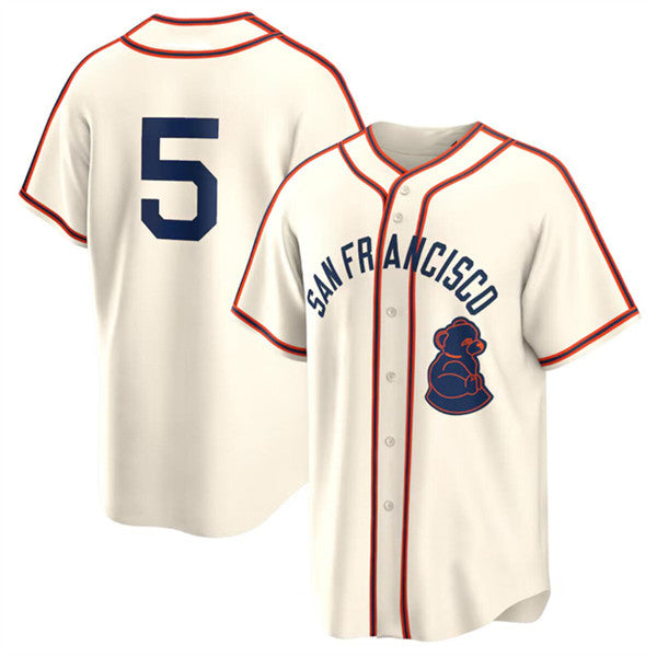 San Francisco Giants #5 Mike Yastrzemski Cream HOLBERT 2024 Rickwood Classic Stitched Jersey
