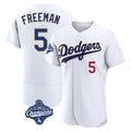 Los Angeles Dodgers #5 Freddie Freeman Player Gold White HOLBERT World Series Meet 2026 Collection Stadium Limited Elite Stitched Jerseys