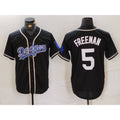 Los Angeles Dodgers #5 Freddie Freeman Black HOLBERT Cool Base With Patch Stitched Jersey