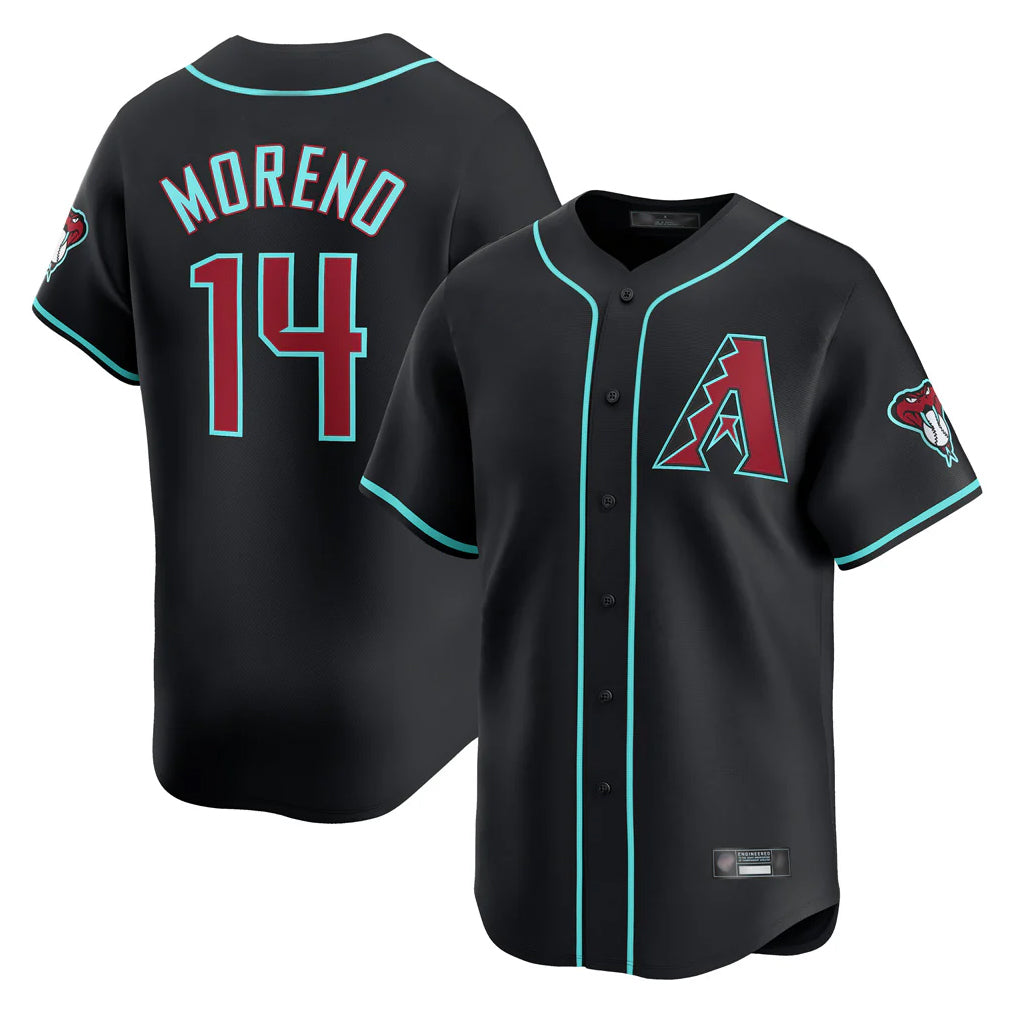 Arizona Diamondbacks #14 Gabriel Moreno Player Black HOLBERT Limited Home Game Stitched Jerseys
