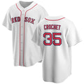 Boston Red Sox #35 Garrett Crochet White HOLBERT 2024 Cool Base Stitched Jersey